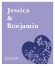 Hearts of Love Vertical Big Rectangle Wedding Labels
